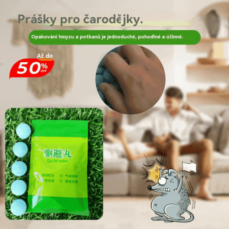 【50 kapslí】Silné pilulky proti krysám, magický repelent proti krysám