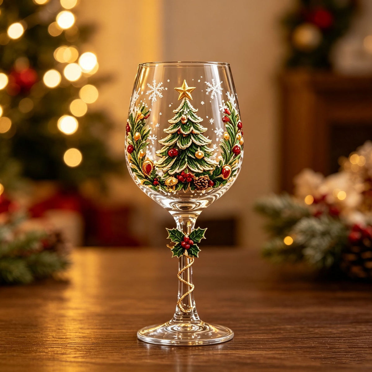 🎄✨ Kouzelné vánoční sklenice na víno: Proměňte každý přípitek ve sváteční zážitek! 🥂❤️