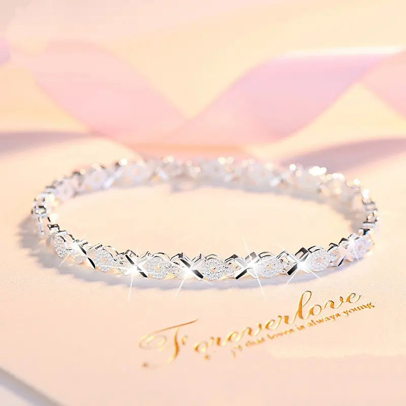 😀👉【Kupte 1 a získejte 1 zdarma】💖🍀Náramek Love New Fashion 925 Sterling Silver pro ženy【30%SLEVA】