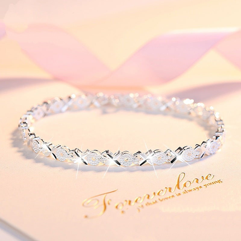 😀💖【30%SLEVA】Náramek Love New Fashion 925 Sterling Silver pro ženy