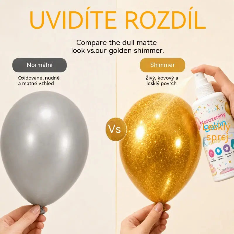 【Kupte 2, získejte 1 zdarma】⚡ Třpytivý sprej na narozeninové balónky