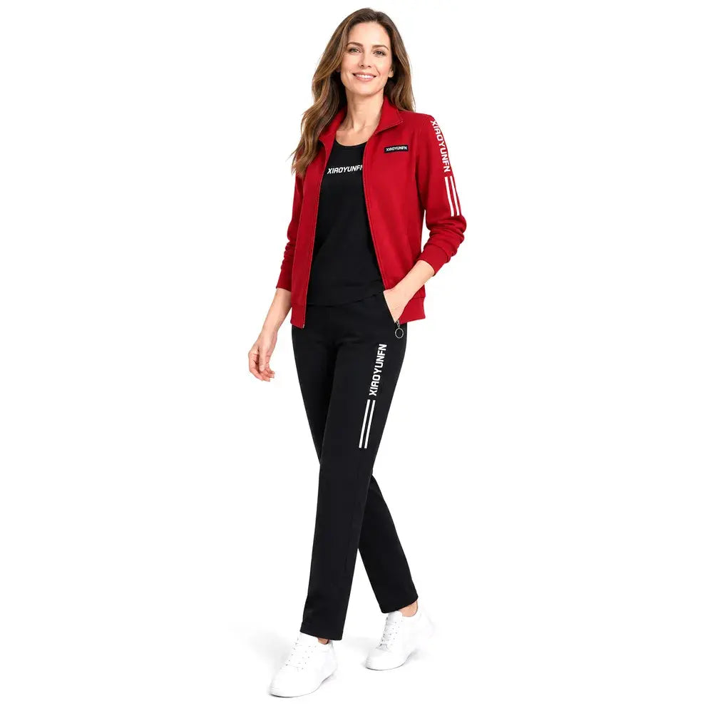đ¸ Elegance a maximĂĄlnĂ pohodlĂ! ElegantnĂ tĹĂdĂlnĂĄ dĂĄmskĂĄ volnoÄasovĂĄ souprava (bunda na zip + triÄko + kalhoty / Velikosti: Mâ6XL)! â¨