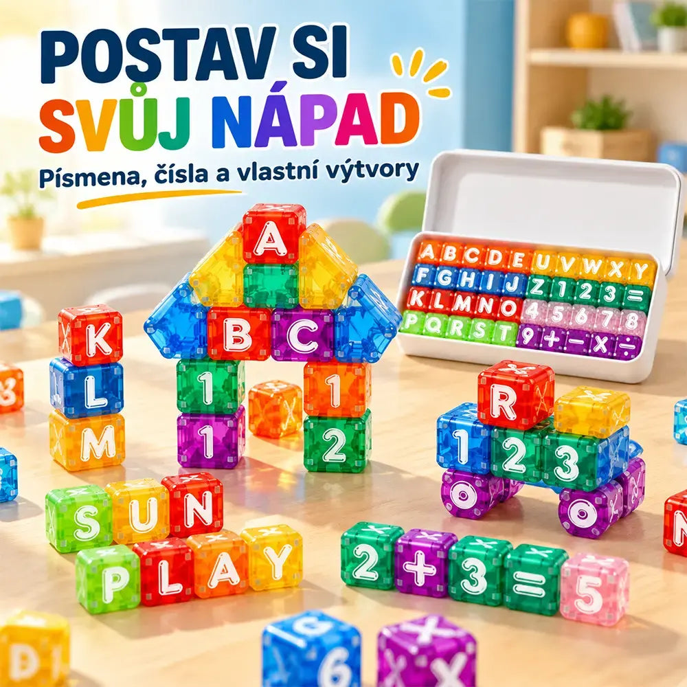 🔥Krabice se 40 kostkami jen za 590 Kč♦Přenosná plechová krabička s magnetickými stavebními bloky pro matematická písmena, vzdělávací hračka pro děti.