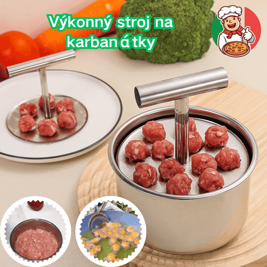 🍖🐟Výrobník na karbanátky z nerezové oceli, praktický kuchyňský nástroj – ideální na karbanátky a rybí kuličky
