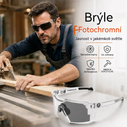Všestranné ochranné brýle pro práci i sport – ochrana proti prachu, větru a UV záření UV400 pro truhlářské práce, kutilství, autoservis, zahradničení a cyklistiku
