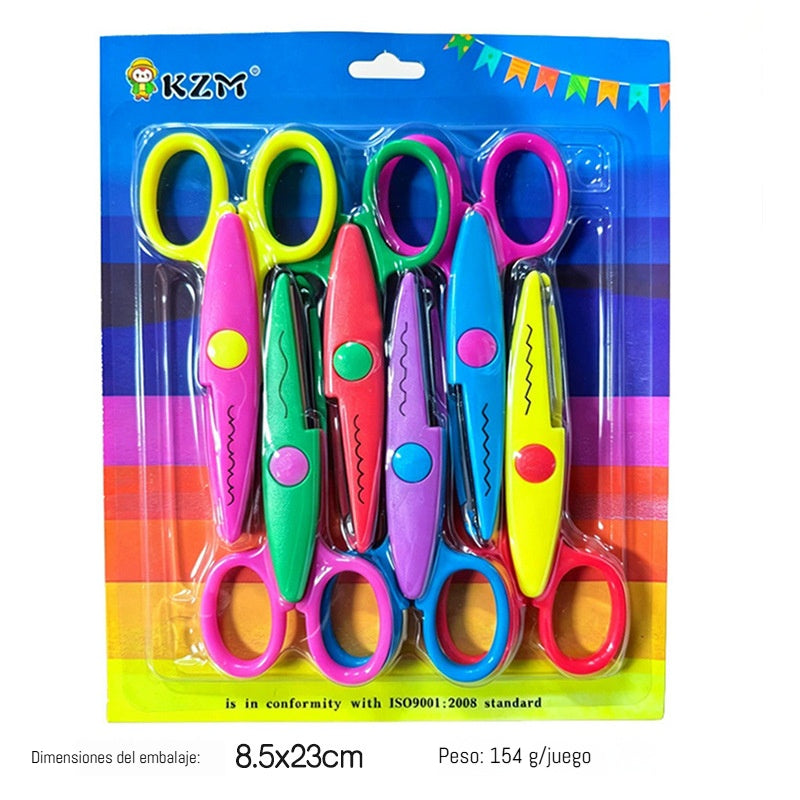 🥰【6-dílná sada】✂️🌈Dětské bezpečnostní nůžky (na kutilské projekty)