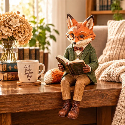 🦊🎄✨Pryskyřičná figurka lišky – vánoční ozdoba na stůl