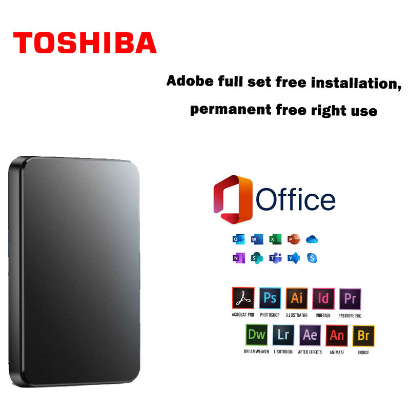 【Poslední den🔥50% sleva】20TB velkokapacitní mobilní pevný disk + zdarma originální Office + Adobe Suite