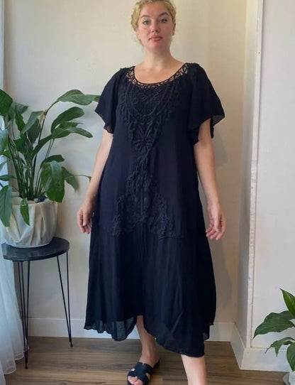 【S-5XL】nové šaty, plus size, pohodlné a volné Vynikající kvalita Perfektně padnou všem typům postav