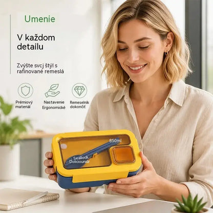 📢50% SLEVA📢🍱 Doporučený produkt | Obědář vhodný do mikrovlnné trouby s přihrádkami