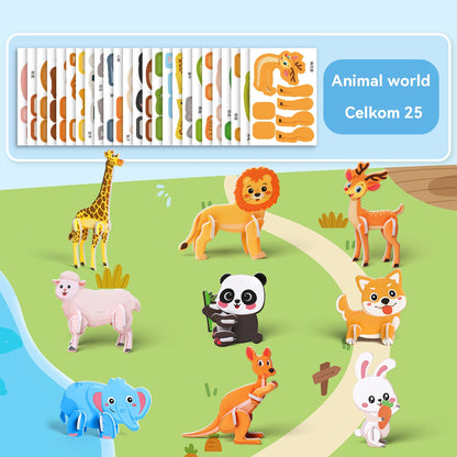 🎁【50 ks.】🌈✨3D vzdelávacie puzzle pre deti