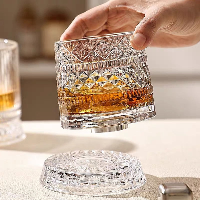 🥛💎Otočná sklenice na whisky o 360°