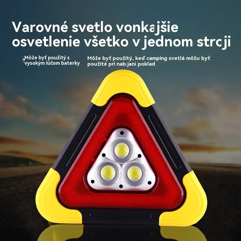 🔥Nový produkt 2026🔥Solární nouzové trojúhelníkové výstražné světlo tři v jednom