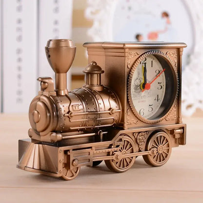 ⏰🚆Kreativní retro budík ve tvaru vlaku, stylový plastový model, dárek k dekoraci do domácnosti.