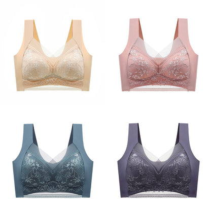 👙✨【4dílná sada】Pohodlná bezešvá dámská podprsenka z elegantní krajky