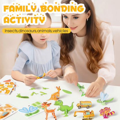 🎁【50 ks.】🌈✨3D vzdelávacie puzzle pre deti