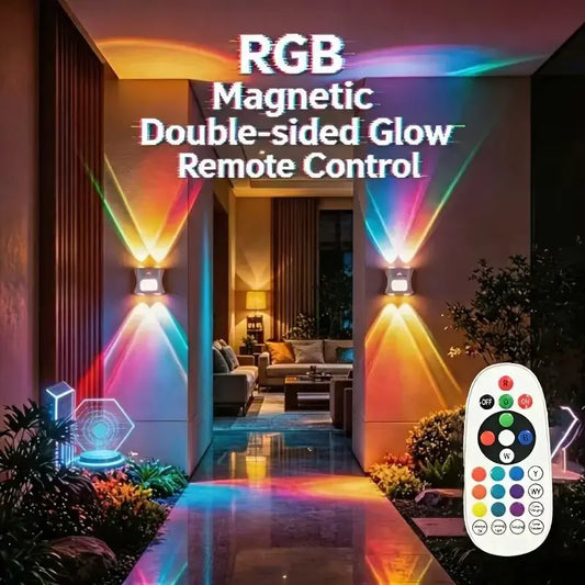 Magnetická RGB nástěnná lampa s pohybovým senzorem a dálkovým ovládáním