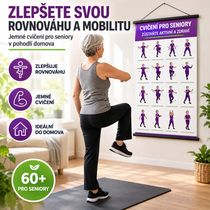 ☯️💪 Plakát s cviky Tai Chi pro seniory