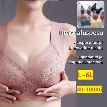 👙✨【4dílná sada】Pohodlná bezešvá dámská podprsenka z elegantní krajky
