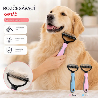 【Kupte 1 kus a získejte 1 zdarma, 2 kusy】Oboustranný kartáč pro péči o srst a odstraňování chlupů domácích mazlíčků