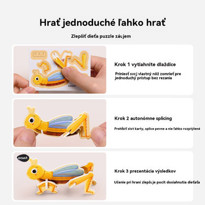 🎁【50 ks.】🌈✨3D vzdelávacie puzzle pre deti