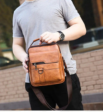 ✅🔥590 Kč za kus👜 Pánská ležérní módní kožená taška z hovězí kůže