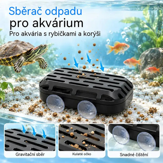 1 kusy 500 Kč🧹🐢 Odstraňovač nečistot pro želvária a akvária | Automatický čistič na trus a zbytky | Udržuje čistou vodu a omezuje nutnost její výměny 💧