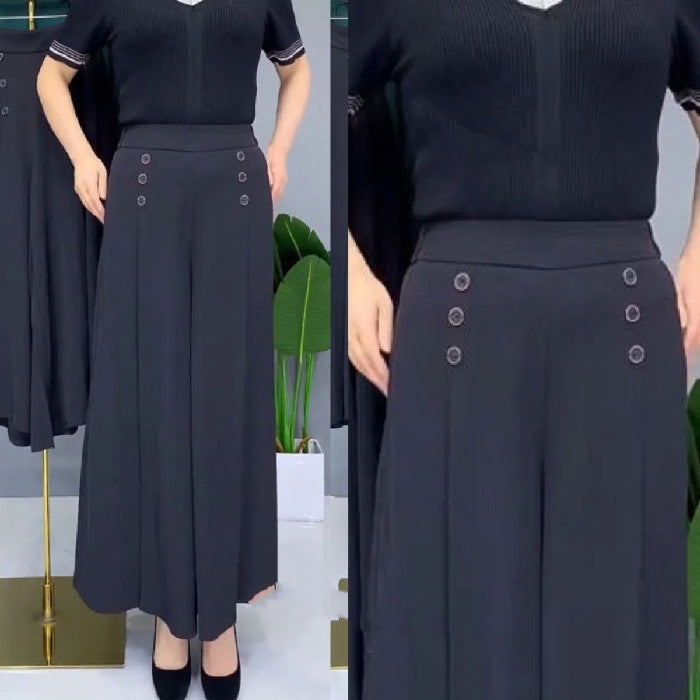 🔥【49% OFF】【Kúp 1 a 1 zadarmo】💖【M-5XL】 2026 jarní a letní dámská sukně s vysokým pasem a širokými nohami