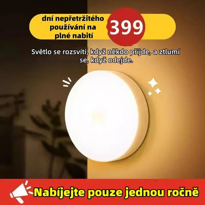 🏡💡【Kupte 2, získejte 3 zdarma】Inteligentní LED světlo, které detekuje lidské tělo, snadno se nabíjí a je praktické