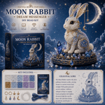 🌙Sada korálků Moon Cat Luna Guardian pro kutily | Série Celestial Moon and Stars