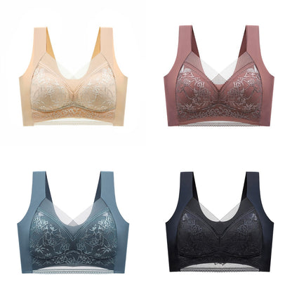 👙✨【4dílná sada】Pohodlná bezešvá dámská podprsenka z elegantní krajky