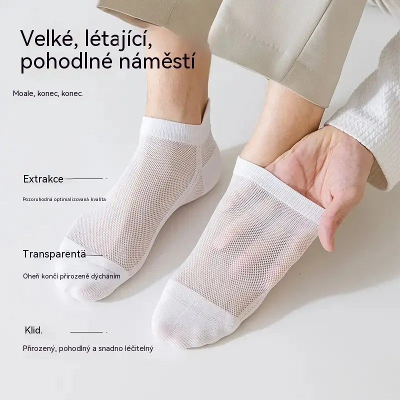 🔥【🔥10 párů】Pánské prodyšné, antibakteriální a deodorizující business ponožky【Velikosti 36-46】