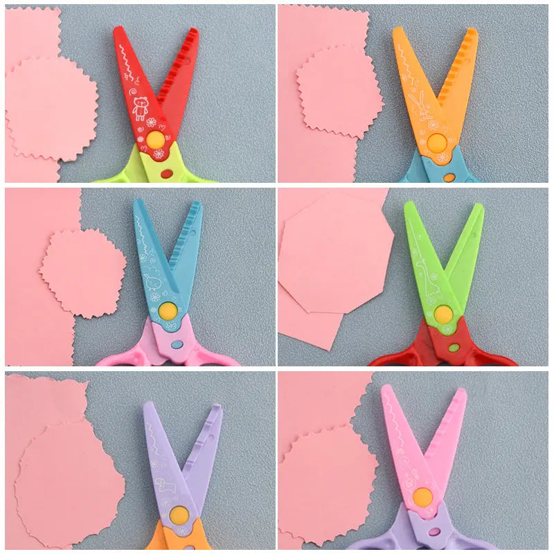 🥰【6 kusů - 6 různých tvarů】Jen 22 eur✂️🌈Bezpečnostní nůžky pro děti (na stavbu svépomocí)