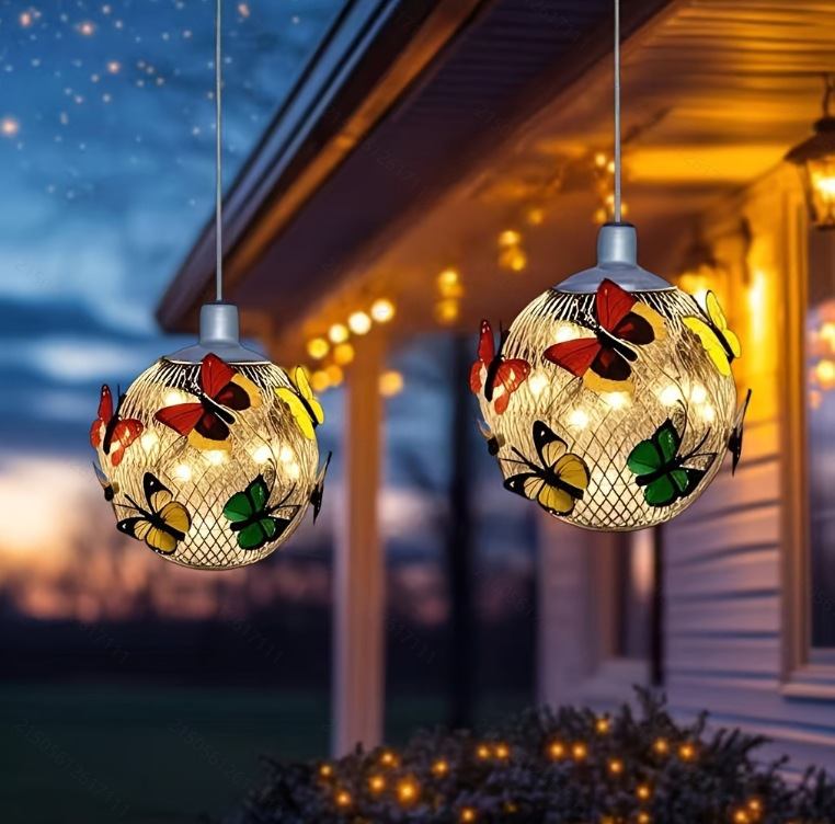 ⏳Solární závěsná lampa ze železa s uměleckým dílem