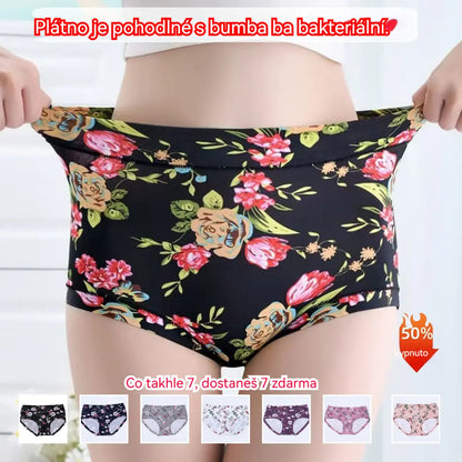 😍Kupte 7 kusy, dostanete 7 zdarma💕【50-140 kg】Pohodlné antibakteriální bavlněné spodní prádlo, nové modely s potisky