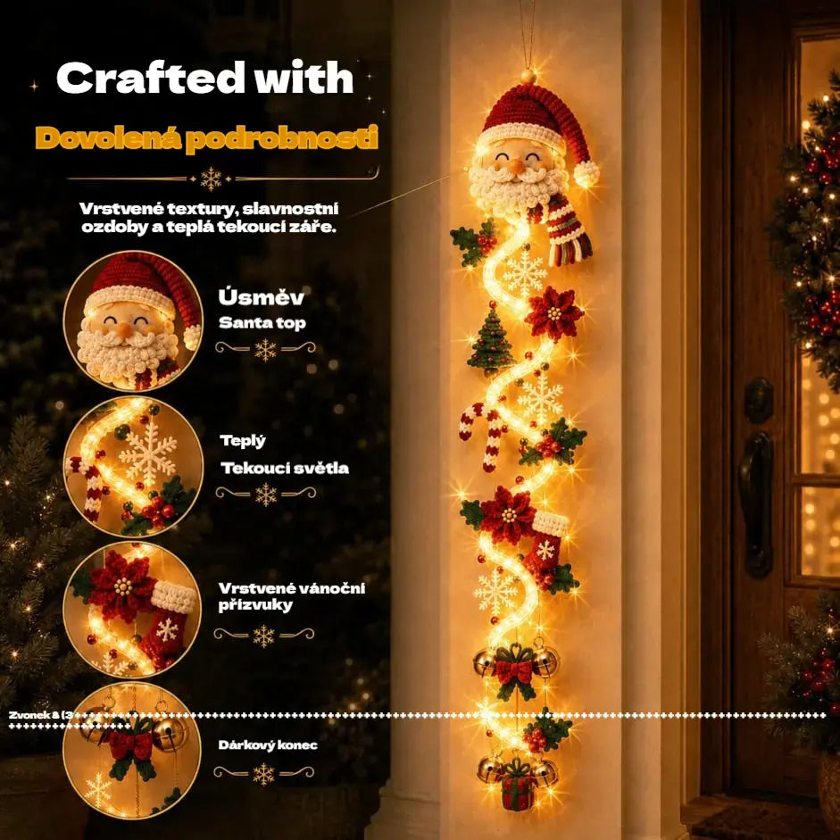 🎄🎃Poslední den! 🎅Užijte si 49% slevu na osvětlené vánoční dekorace na dveře!