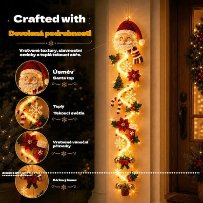 🎄🎃Poslední den! 🎅Užijte si 49% slevu na osvětlené vánoční dekorace na dveře!