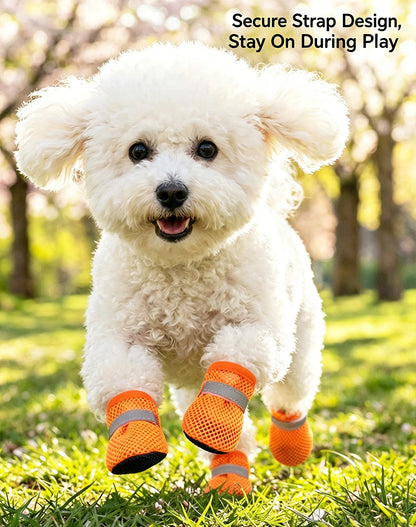 🐕🐶🐾Letní tepelně odolné, prodyšné síťované boty pro psy, protiskluzové a odolné, vhodné pro všechny psy.