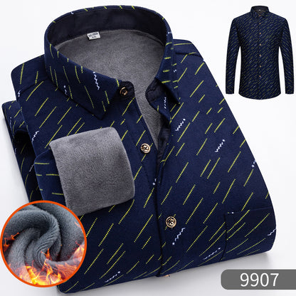 🔥👔【L-5XL】Podzimní zimní teplá košile s dlouhým rukávem