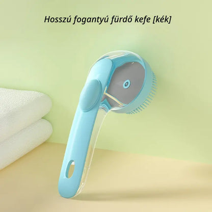 🚿🐕【2 kusy 600 Kč】 Kartáč na koupání domácích mazlíčků s dlouhou rukojetí a dávkovačem šamponu