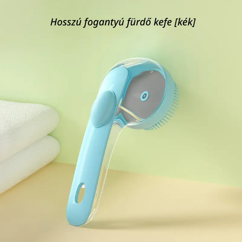 🚿🐕【2 kusy 600 Kč】 Kartáč na koupání domácích mazlíčků s dlouhou rukojetí a dávkovačem šamponu