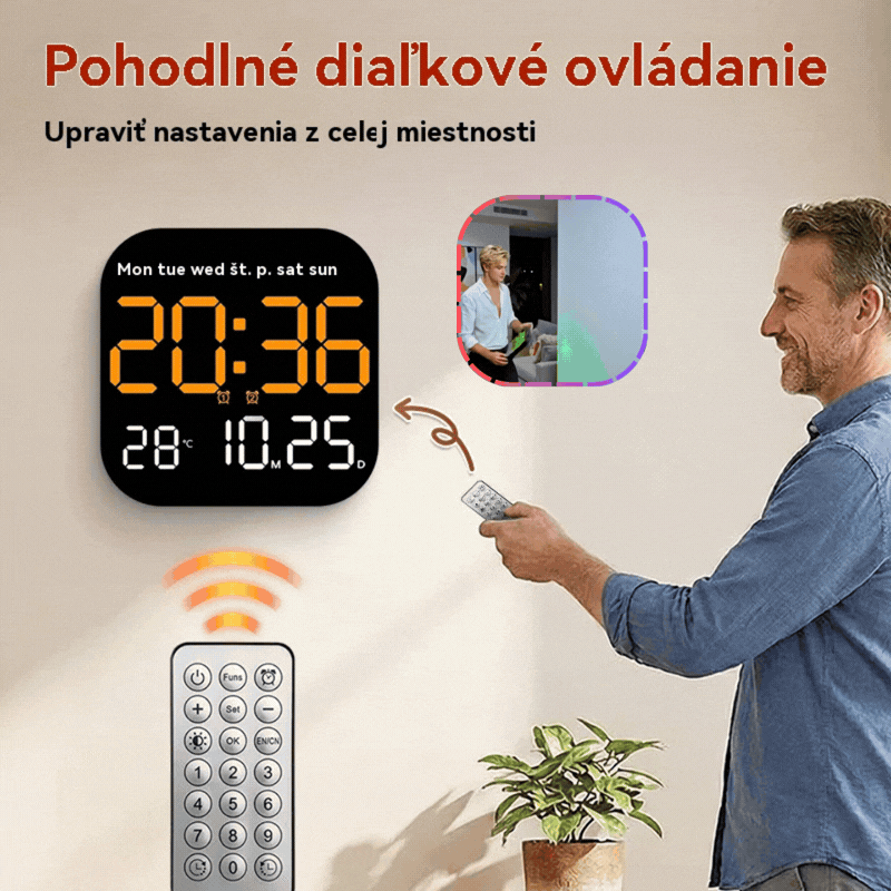 🕰️ Prodej překročil 50 000 kusů! 🛏️ Digitální hodiny s dvojím využitím pro domácnost i kancelář – jemně vás probudí, rozlučte se s otravnými budíky! Nastavitelný jas, tichý provoz v noci. Zobrazuje také teplotu.