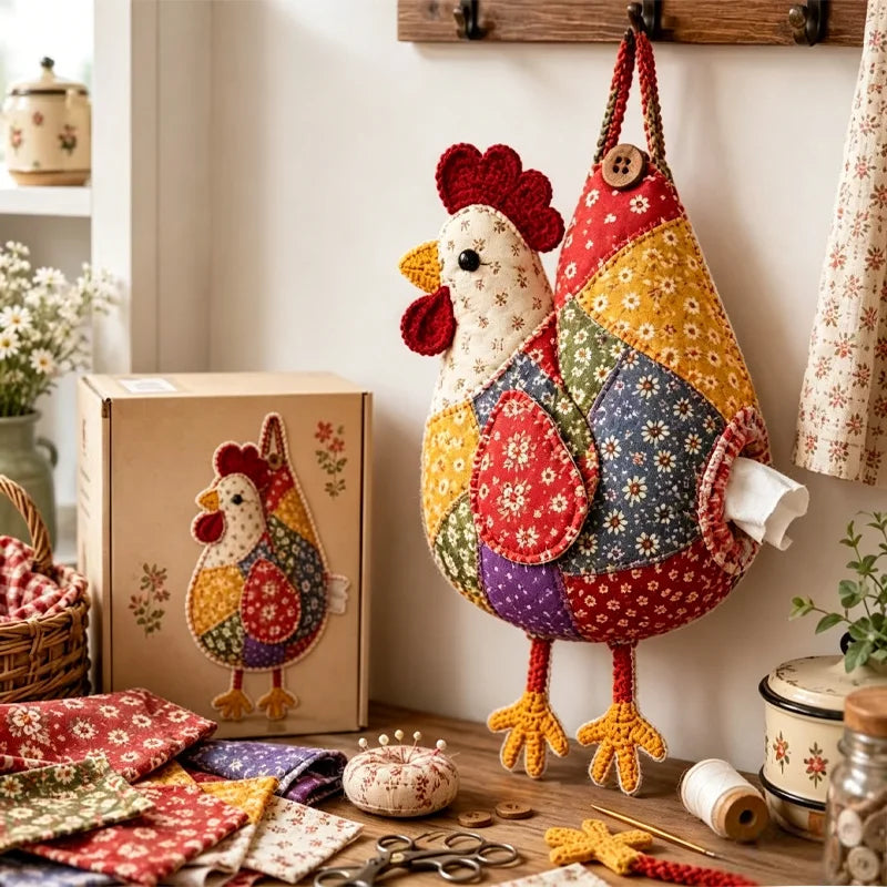 🧵Krabička na ubrousky s motivem zvířátek v retro stylu🐑