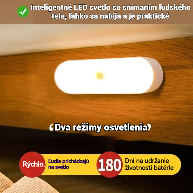 🏡💡【2 ks.】Inteligentní LED světlo se snímáním lidského těla, snadno se nabíjí a je praktické