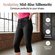 🔥40% sleva na naše nejprodávanější produkty💥Dámské džínové capri kalhoty se spandexem👖