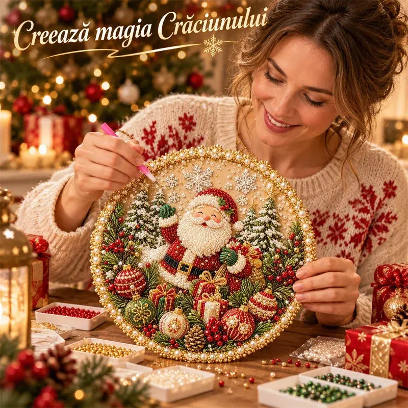 ✨ DIY sada na ozdobnou věnec s korálky ⚡・3D závěsný obraz・4 vzory pro roční období a Vánoce 🌟!
