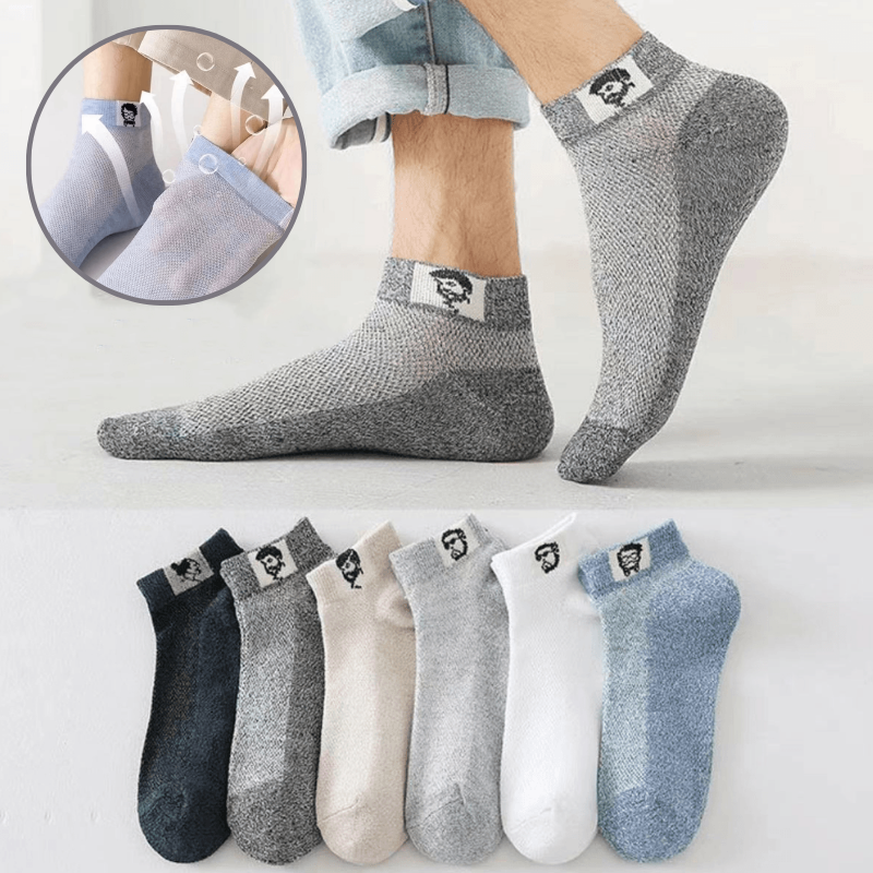 🔥🧦【10 párů】 (35-42) Prodyšné letní deodorantní ponožky pro muže.