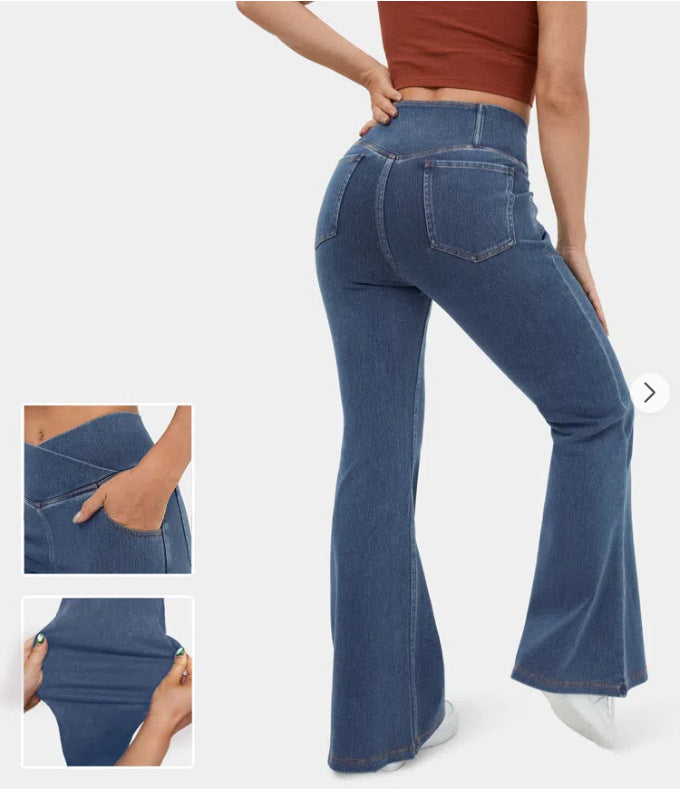 👖【XS-4XL】Dámské strečové džíny s vysokým pasem