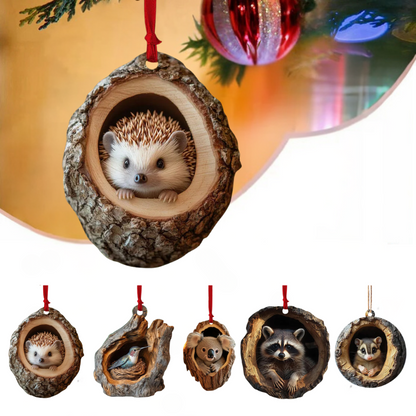 【5kusů】🎄Dekorace na vánoční stromeček zvířátka. drobné zvířecí ozdoby