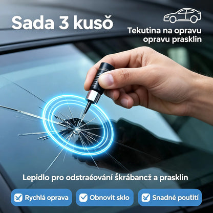 【Sada 3 kusů】🚗 Tekutina na opravu prasklin, lepidlo pro odstraňování škrábanců a prasklin